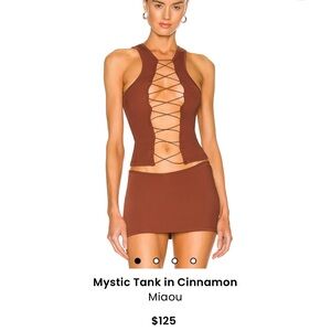 Miaou Cinnamon Lace-Up Tank Top
